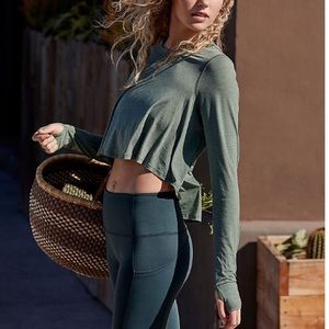 Free People Movement Cadence Top xs NWT Olive Ash